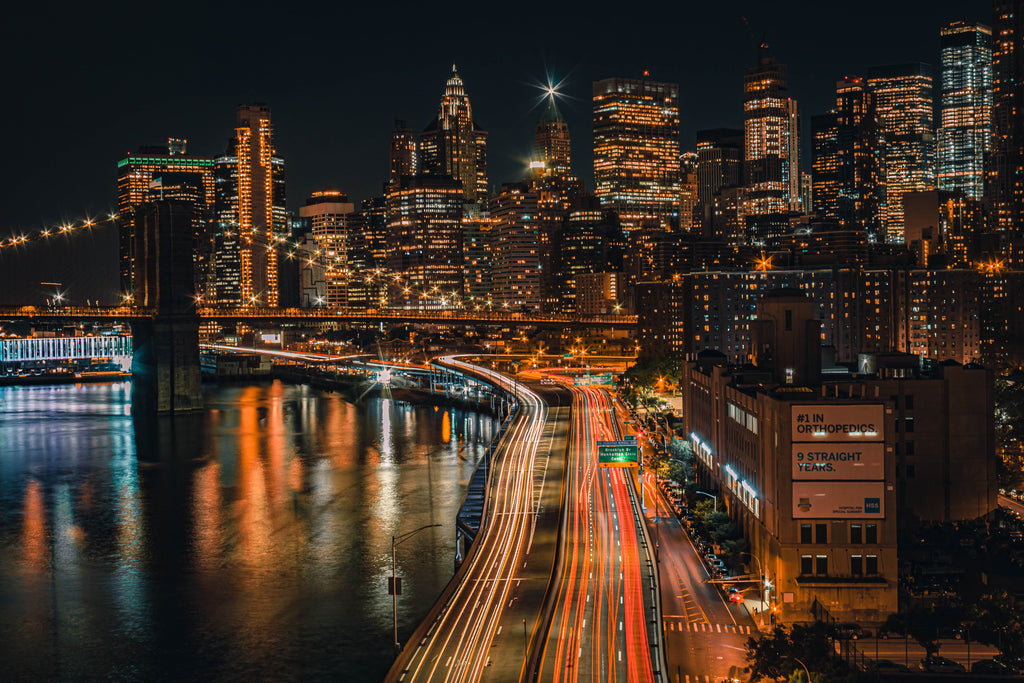 skyline new york manhattan bridge