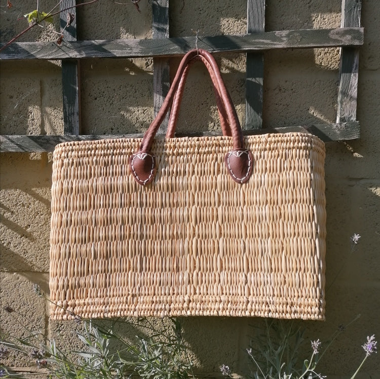 Best Straw Bag natural baskets with clasp belt | French Baskets