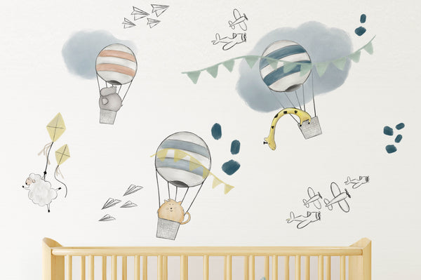hot air balloon wall decal nursery | Peppy Lu