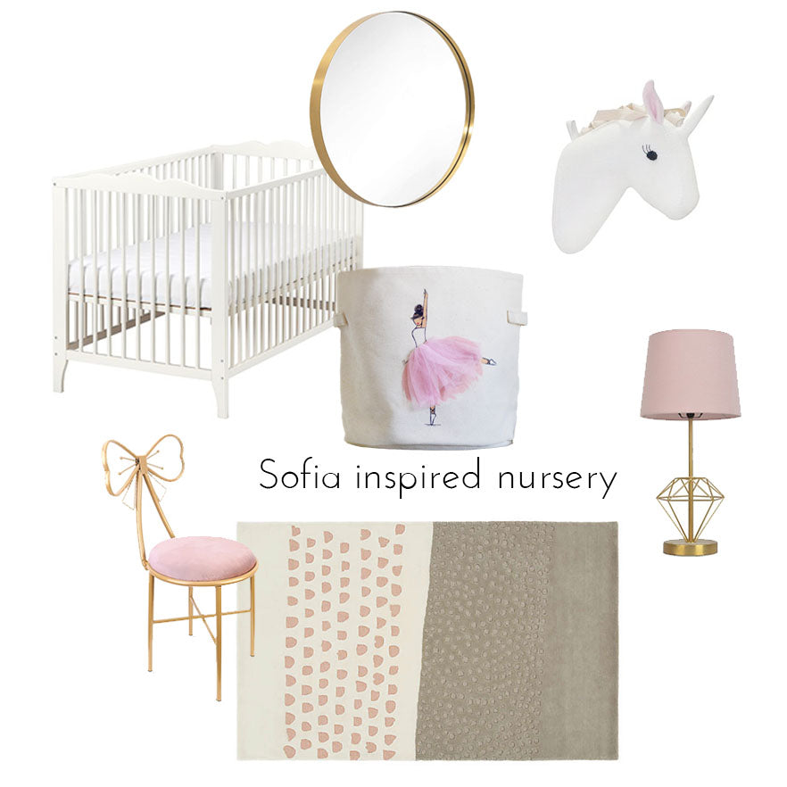 baby girl nursery design board | Peppy Lu