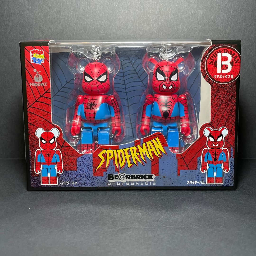 BearBrick [MediCom Toys] Spider-man 100% from Happy Kuji Duo set C