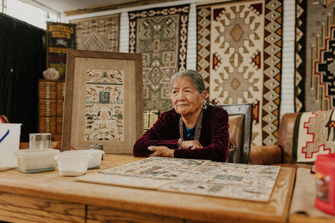 Rosie Yellowhair New Mexico Navajo Sand Painting Artist 