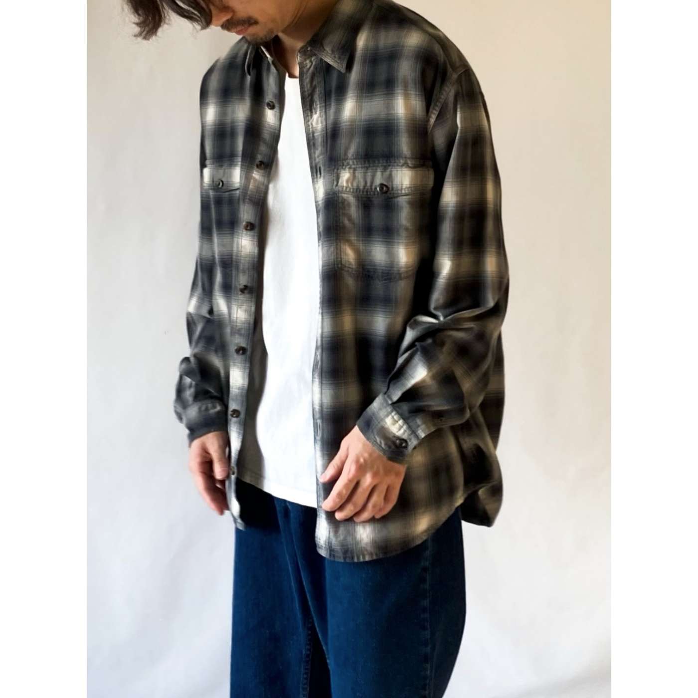 PWA EXPLORERS L/S SHIRT 長袖 チェック シャツ L 【高知インター店