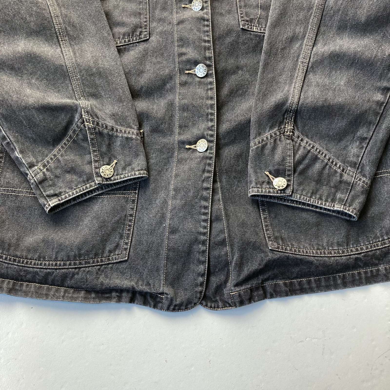 古着 90's～ DENIM&CO ブラック デニム カバーオール – Gleeful Web Store