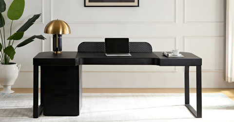 Morden Multi-Functional Freestanding Desk - Black