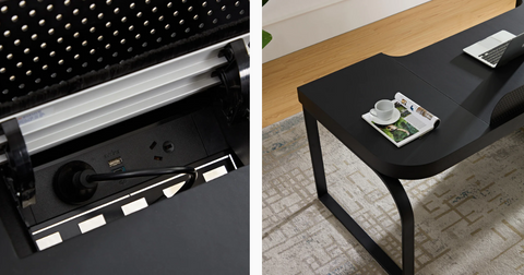 Morden Multi-Functional Freestanding Desk - Black