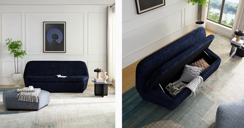 Seabed Storage Sofa - Warwick Omni Navy