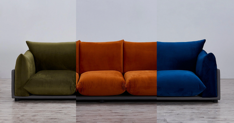 The Puff 3 Seater Velvet Sofa