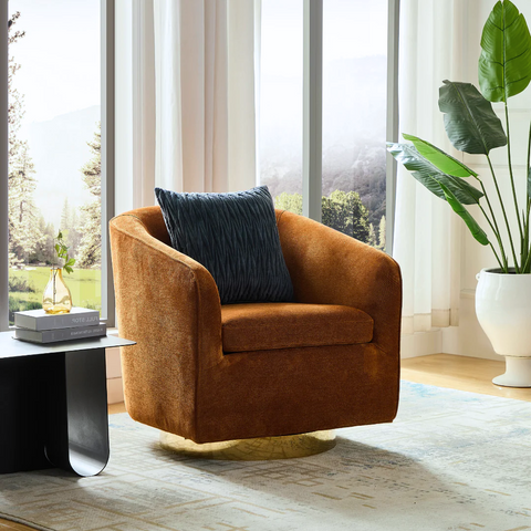 Charlotte Tub Swivel Armchair - Copper