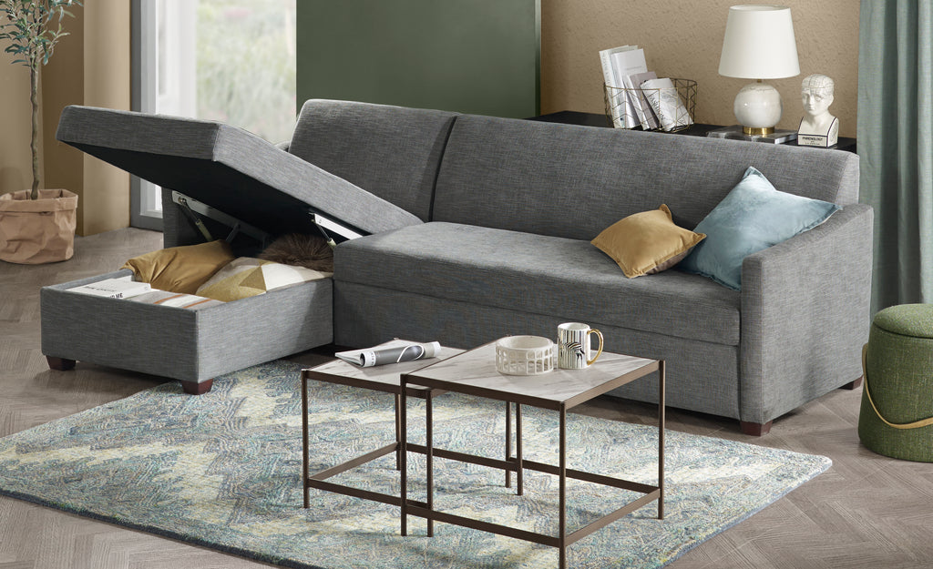 Nanita Three Seater Sofa with Storage Chaise - Bubuland Home