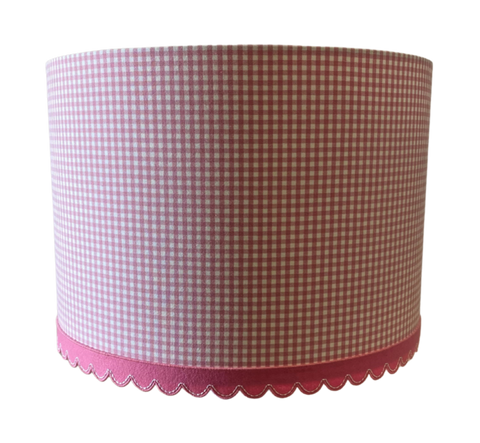 pink gingham light shade