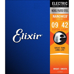 Elixir Strings Nanoweb Anti Rust .009-.042 Gauge Electric Guitar Strings - gjmsound