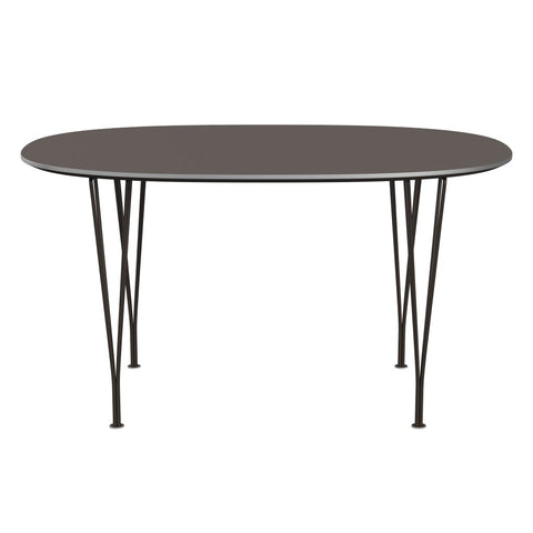 [product_category]-Fritz Hansen Superellipse Dining Table Brown Bronze/Grey Fenix Laminates, 135x90 Cm-Fritz Hansen-B611-FXGRL-SPAL-DBPC-FRI-1