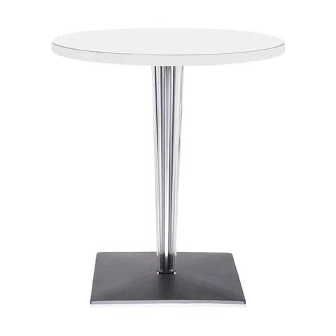 [product_category]-Kartell Top Top Table Round With Square Base ⌀70 Cm, White-Kartell-8058967042771-0429203-KAR-1