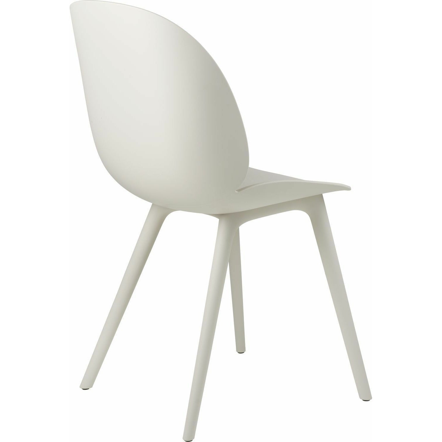 Gubi Beetle Dining Chair Monochrome Unupholstered Outdoor, Alabaster W