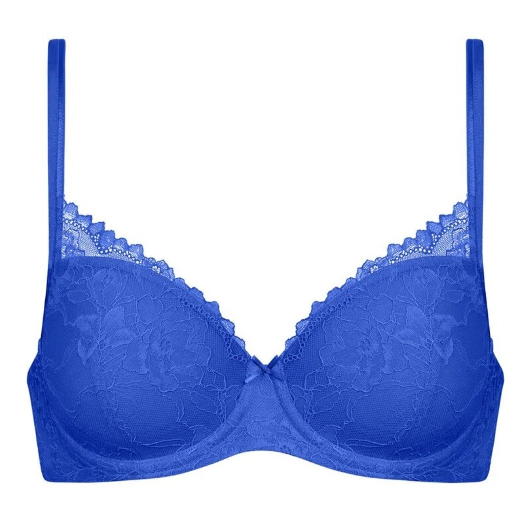 Lili Diamante Cherry Plunge Bra - Blue - – BB Store