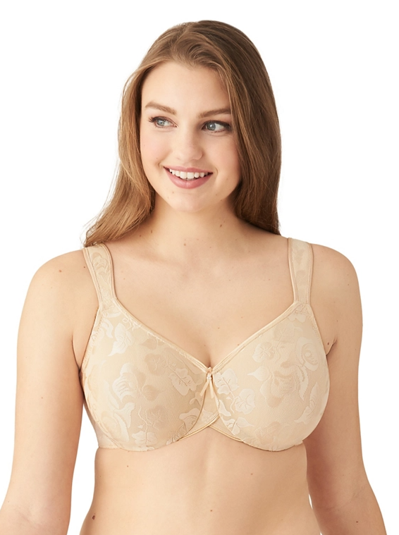 Buy Wacoal Women's Grace Non Padded Non-Wired Full Cup Pack Of 2 Full  Support Beige Bra Online