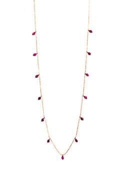 Ruby Droplet necklace in 18k rose gold