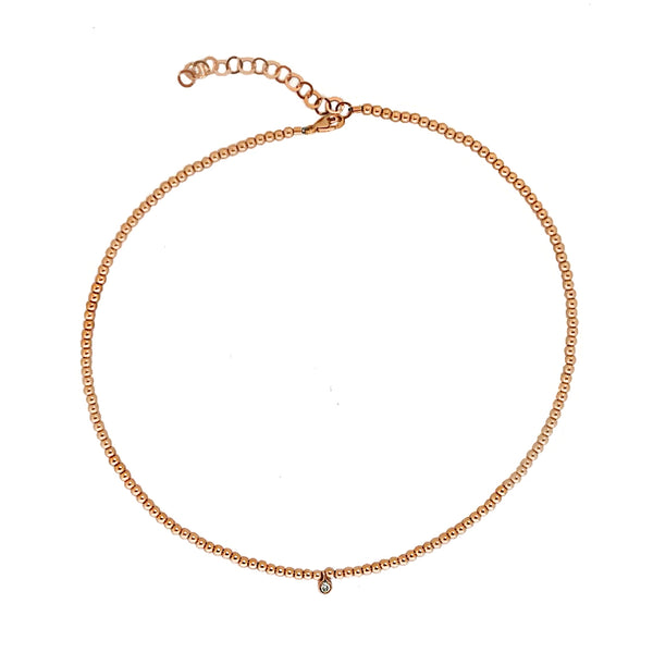 14k Gold beaded Satellite chain – Vivien Frank Designs