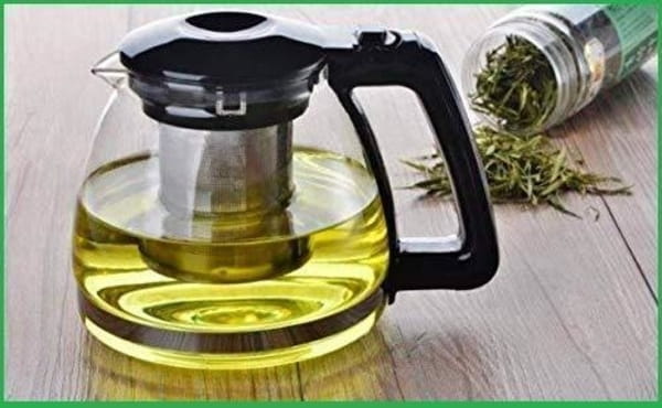 HIWARE 1000ml Glass Teapot with Removable Infuser, Stovetop Safe Tea  Kettle, Blooming and Loose Leaf Tea Maker Set