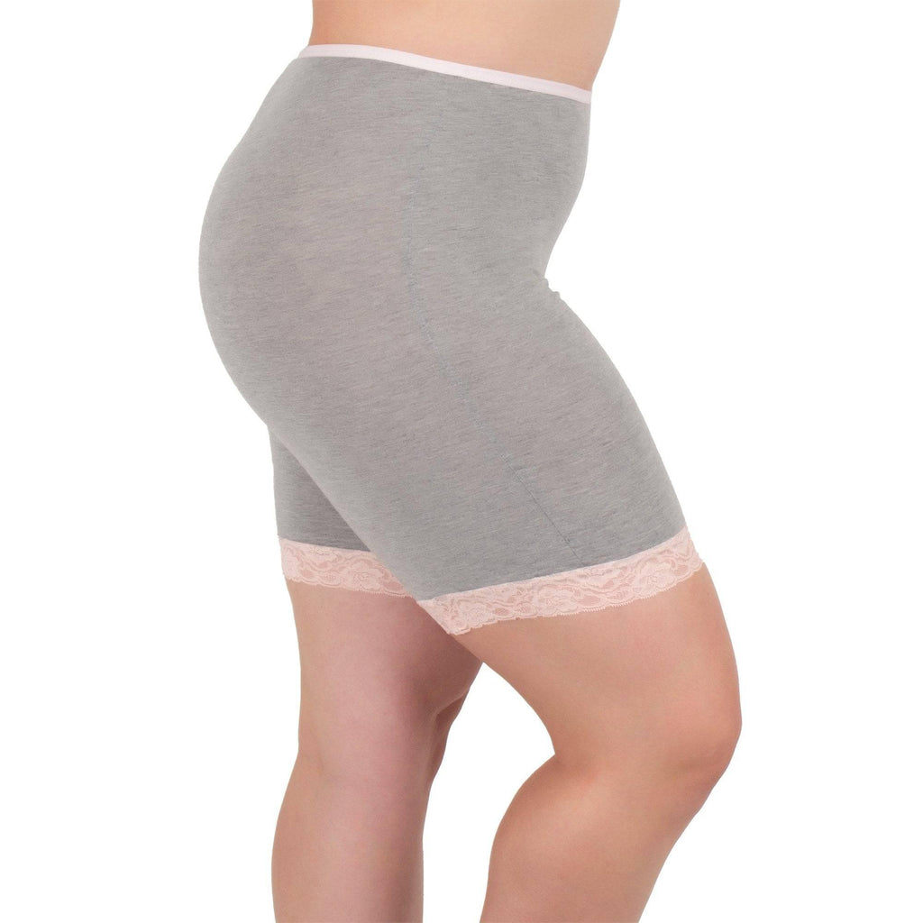 Women's Anti Chafing Cotton Underwear Seamless Anti Chafing Slip Shorts  Stretch Safety Leggings Undershorts L Pink
