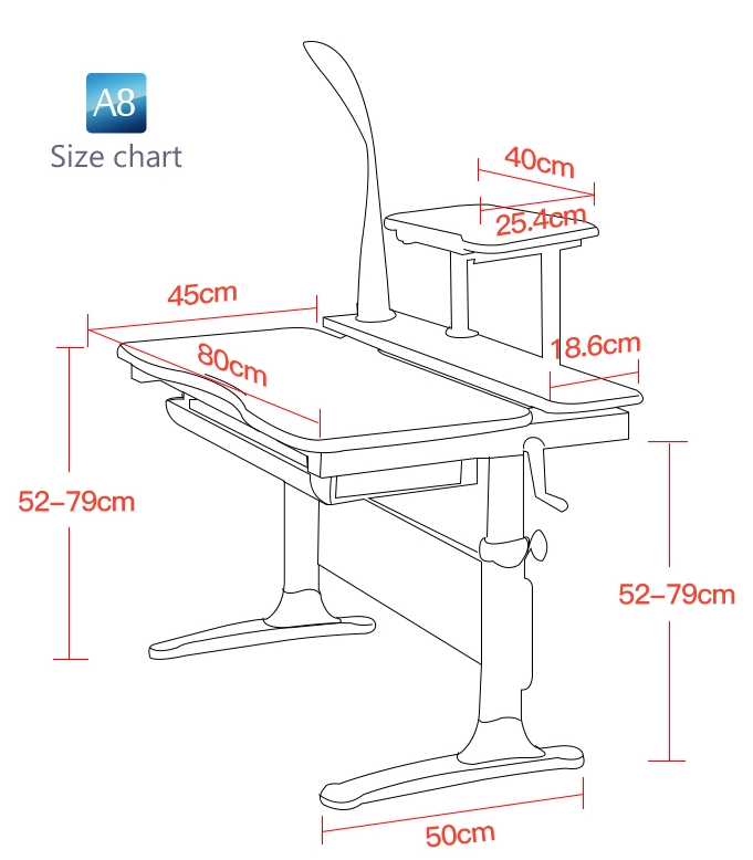 height adjustable study desk