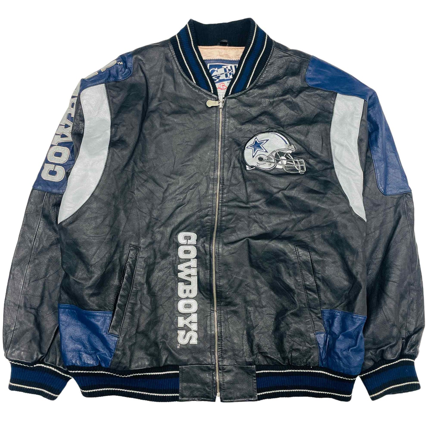 AS IS Officially Licensed NFL Men's Faux Leather Varsity Jacket