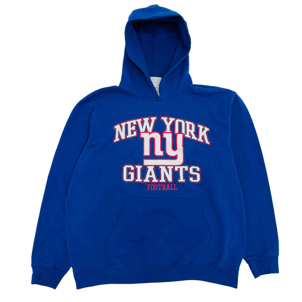 Tommy Hilfiger Mens NY Giants Hoodie Sweatshirt, Blue, Medium