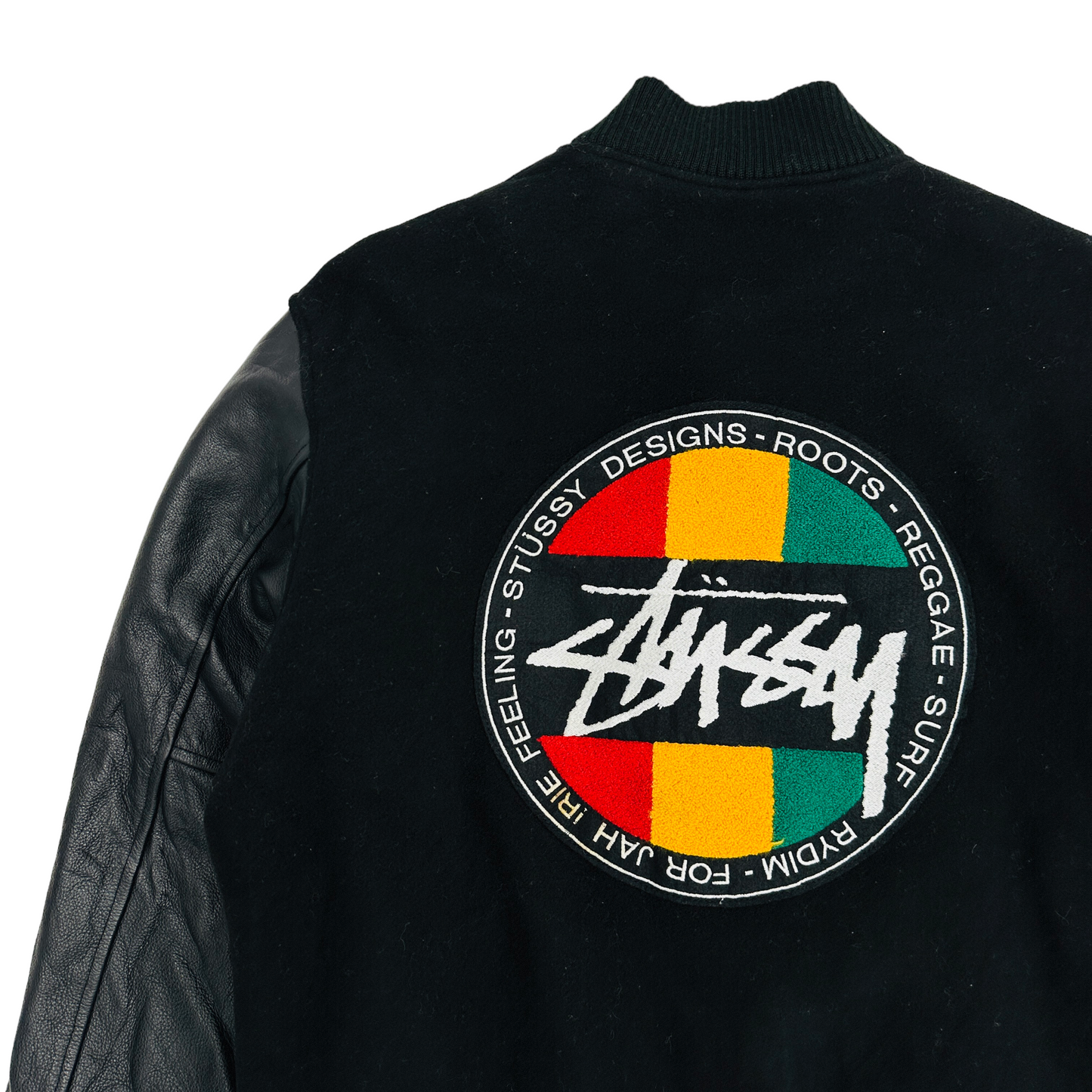 1988 Stussy Homeboy - Wool Back Graphic Bomber Jacket - Large