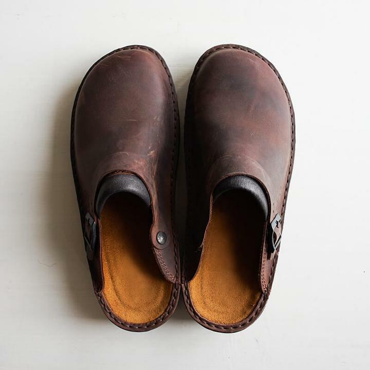 mens soft leather sandals