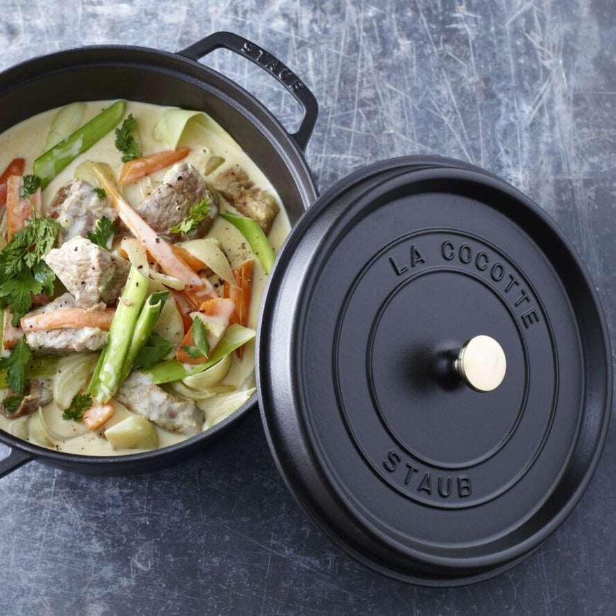 Staub Oval Dutch Oven - 7-qt Cast Iron Cocotte - Grenadine – Cutlery and  More