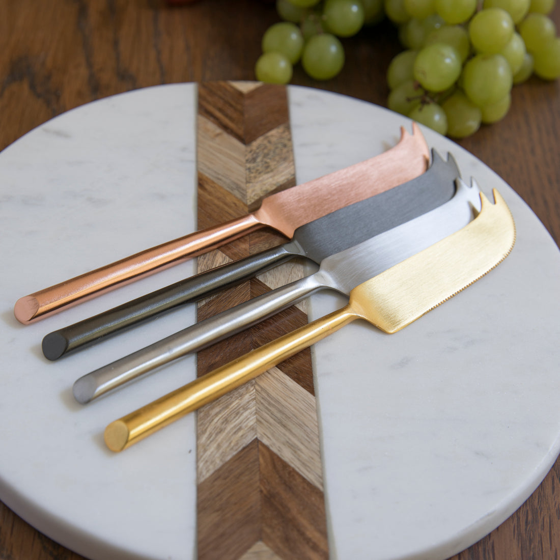 White & Gold Cheese Knife Set of 3 – Be Home