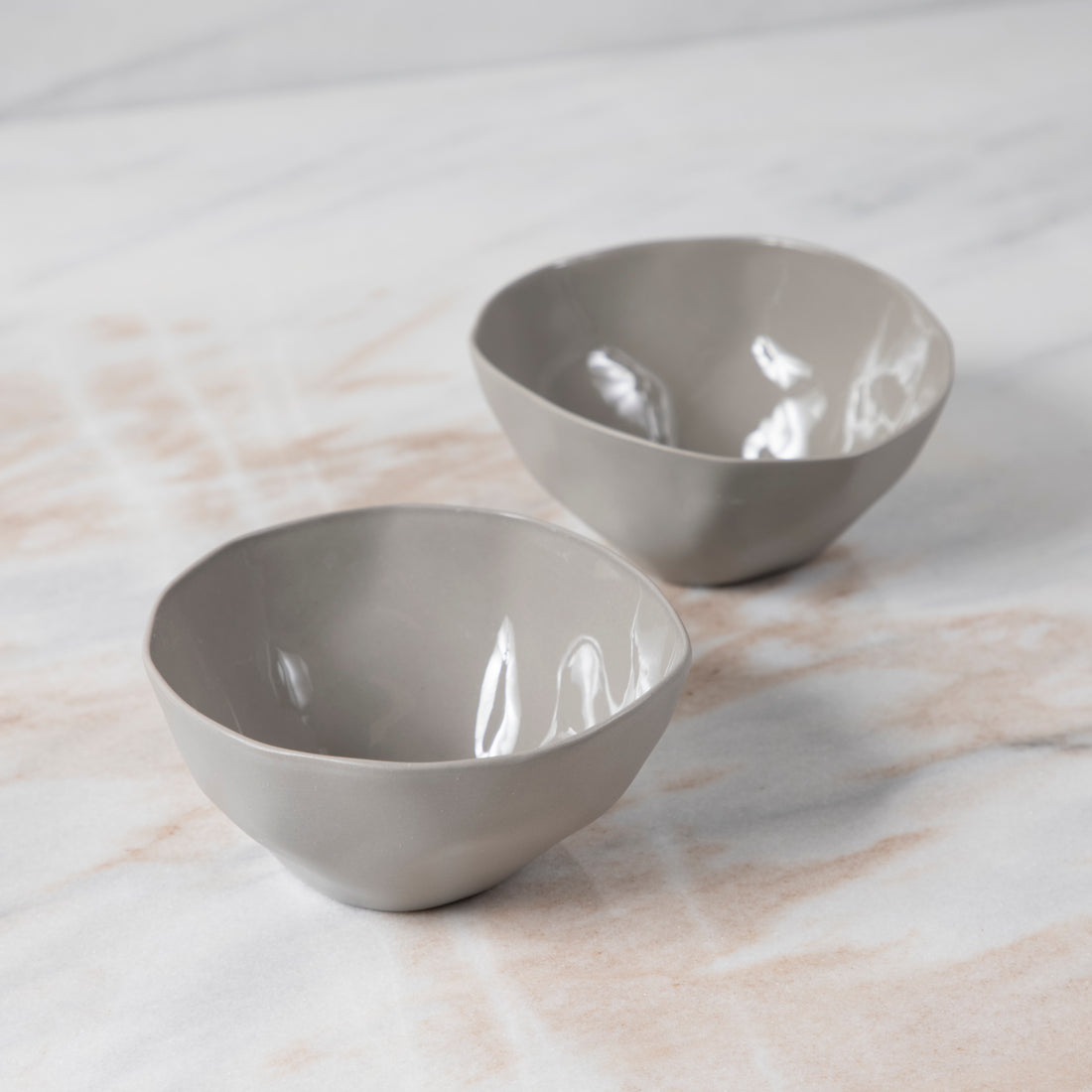 Tam Stoneware Pinch Bowl, Pearl, Set of 2 – Be Home