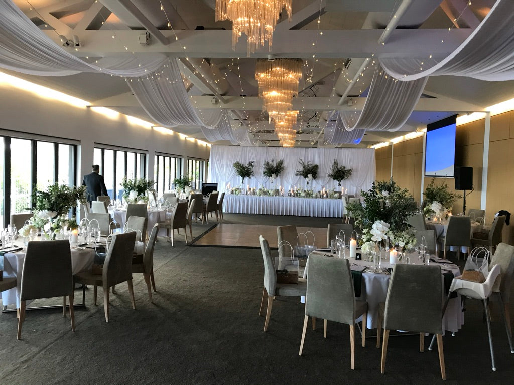 Ceiling draping wedding Sergeants Mess Sydney