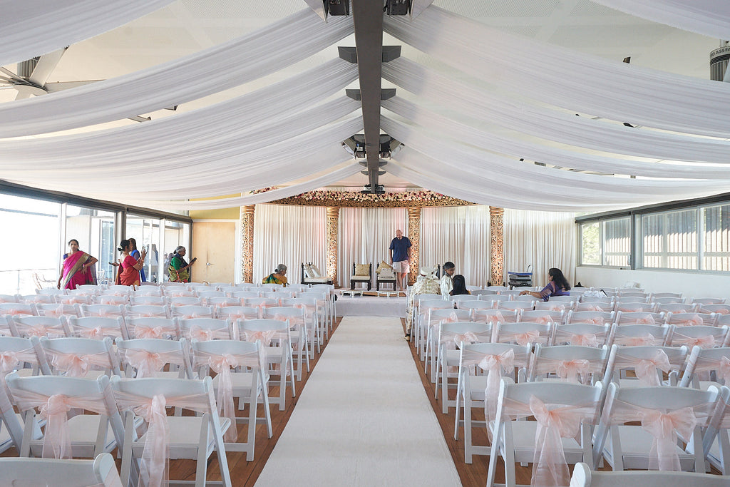 Ceiling draping wedding Sydney Northern Beaches