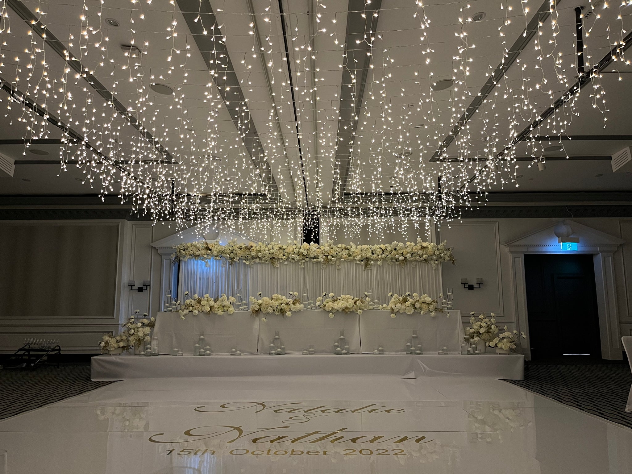 Intercontinental Double Bay wedding Fairy lights
