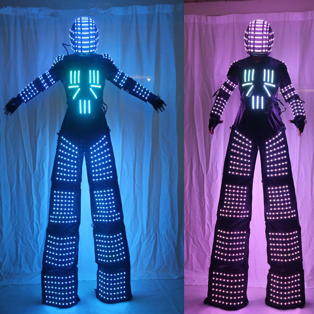 LED Roboter Kostüme Kleidung LED Lichter leuchtende Bühne Tanz Performance  Show Kleid für Nachtclub – temlaser
