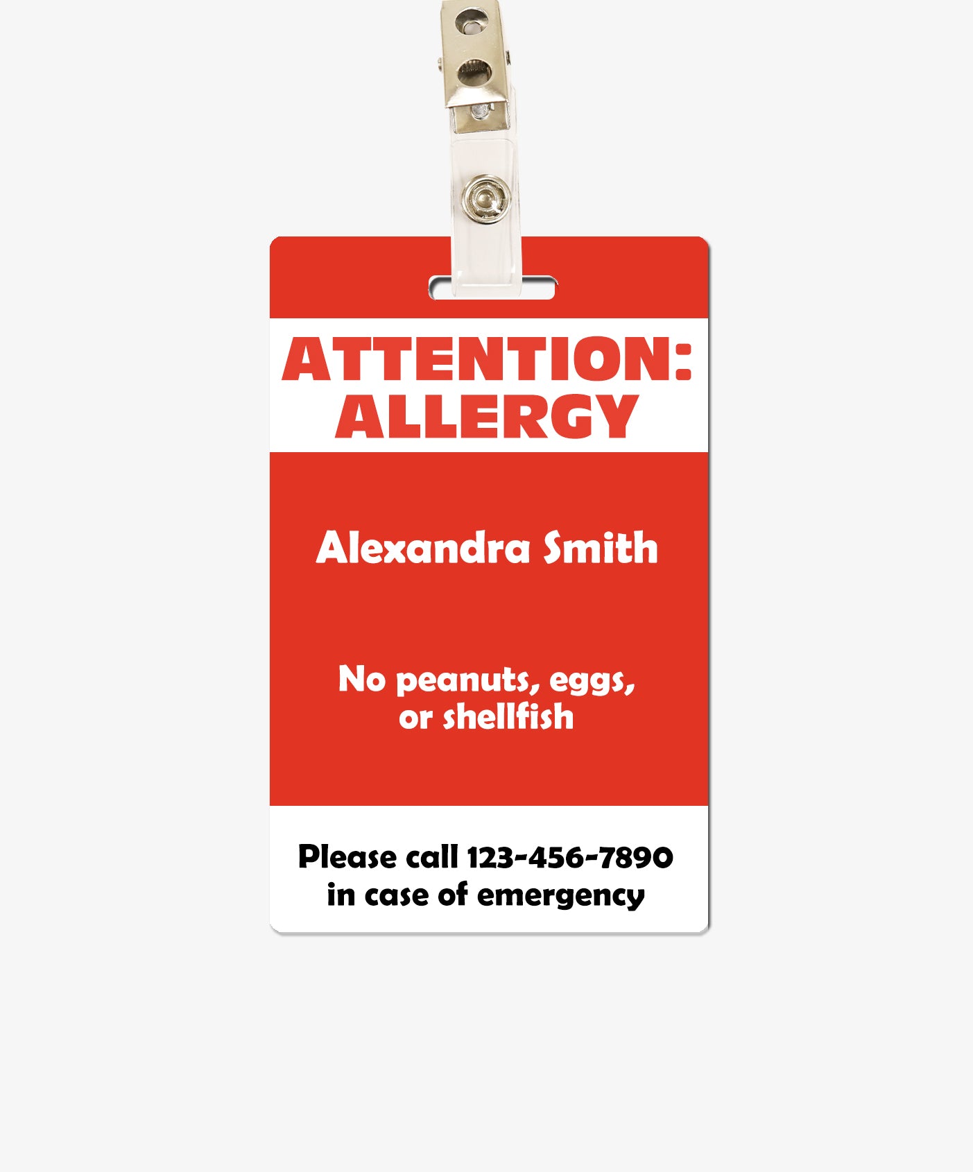 Medical Alert ID Card - Personalized Emergency Information