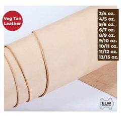 ELW Brown Tooling Leather Straps 1/2 to 4 Wide, 68-72 Inches