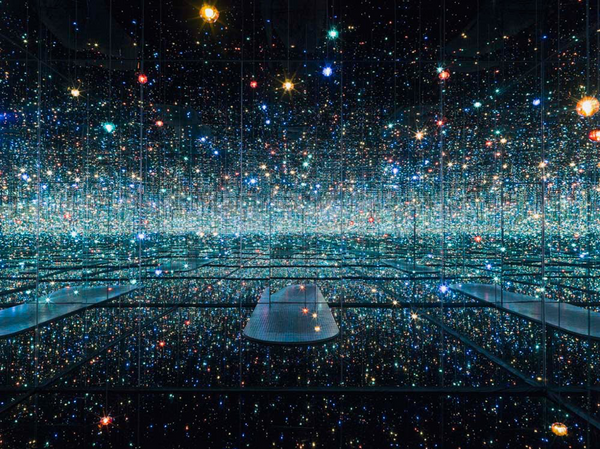 "Infinity Mirrored Room - The Souls of Millions of Light Years Away" by Yayoi Kusama