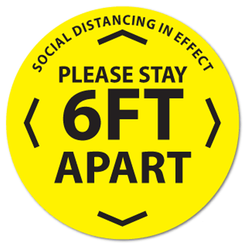 Please Stay 6 Feet Apart Floor Decals | Social Distancing Signs Canada