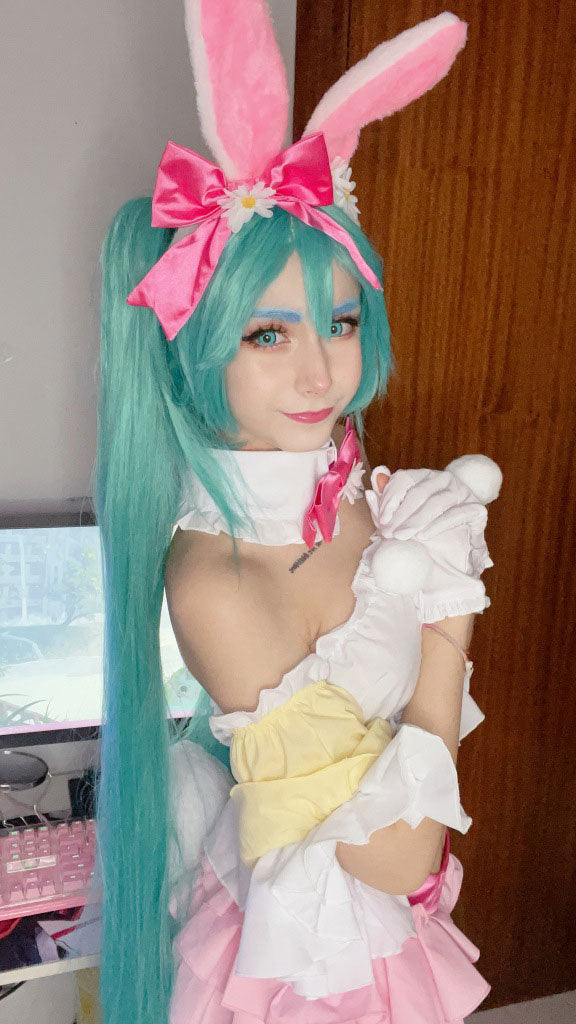 Vocaloid Hatsune Miku 2nd Season Spring Ver. Rabbit Cosplay 