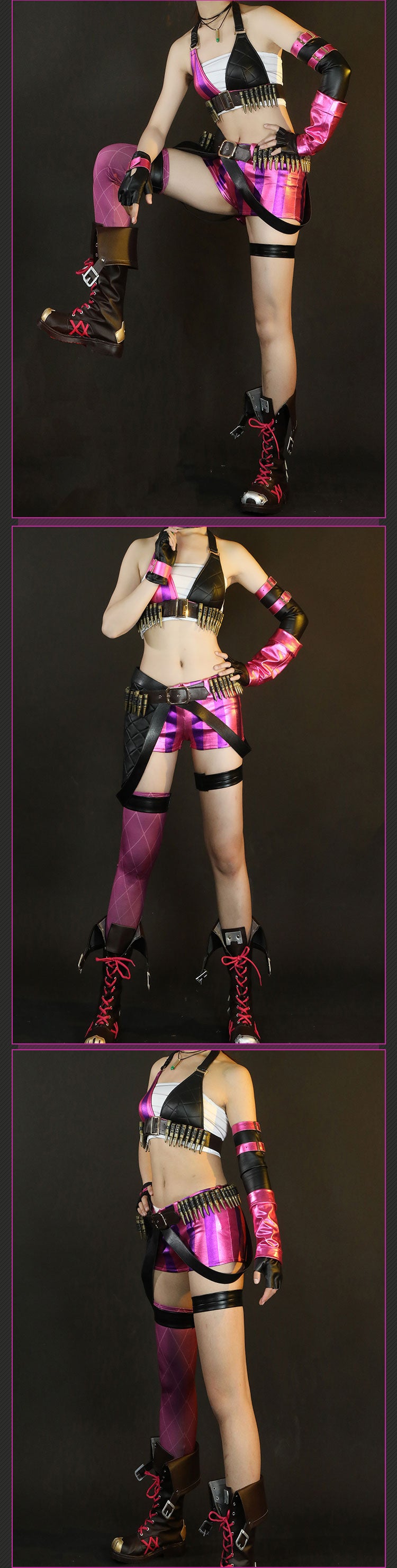 Game LOL Loose Cannon jinx Cosplay Costumes