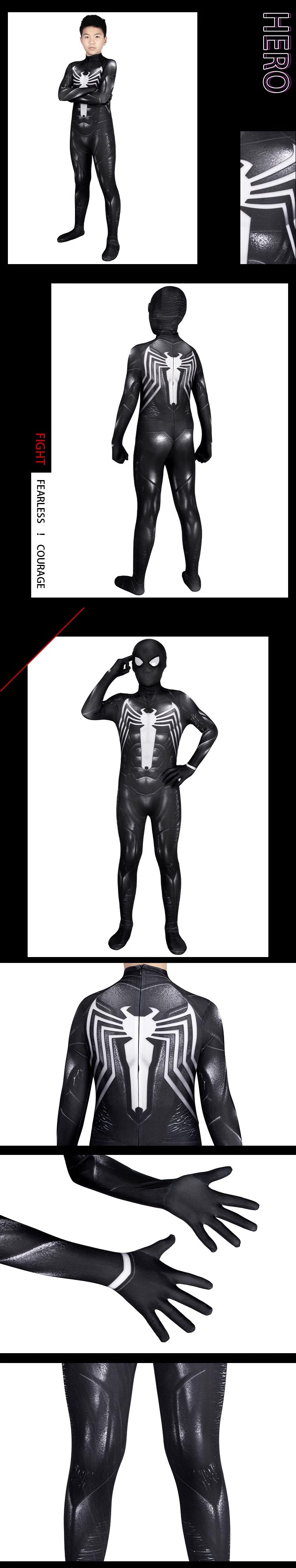 Marvel's Spiderman 2 Venom Kids Cosplay Costume