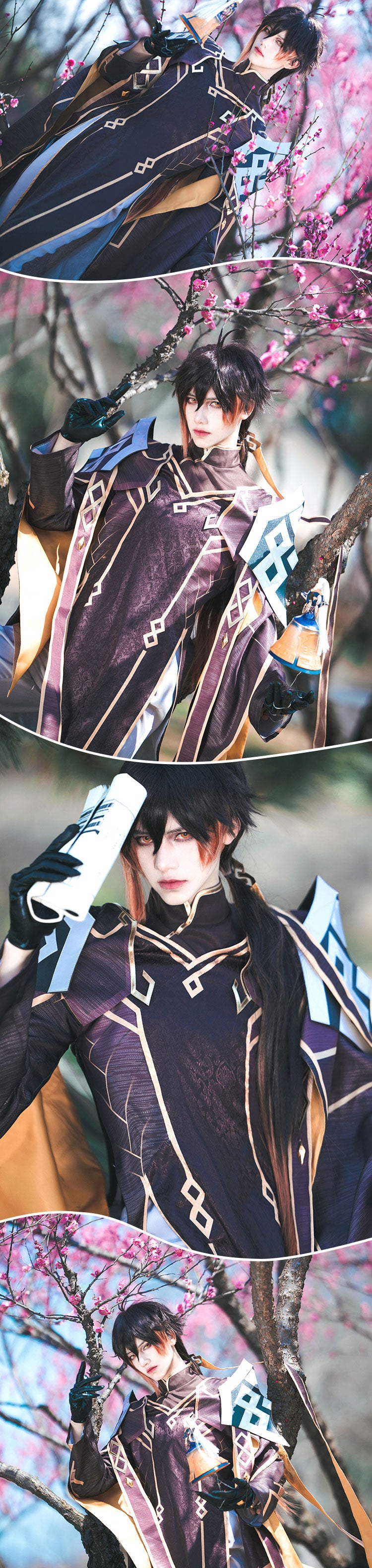 Game Genshin Impact PV Zhongli Morax The God of Contracts Cosplay Costumes