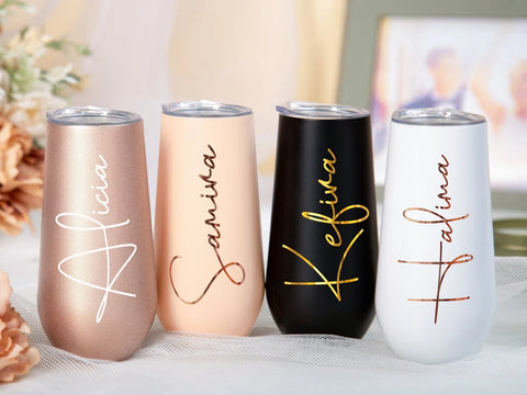 Personalized Champagne, Wine Tumbler, Champagne Tumbler, Wine Tumbler,  Insulated Tumblers, Blush Tumbler, rose gold Tumbler, White Tumbler