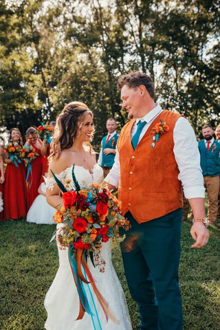 burnt orange wedding