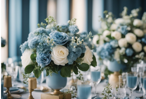 Elegant Dusty Blue Wedding Decor
