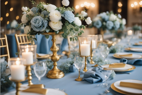 Elegant Dusty Blue Wedding Decor