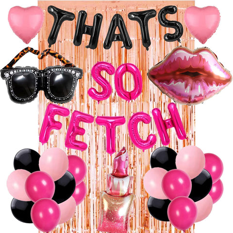 Mean Girls Party Decorations So Fetch Balloons Y2K Party Decorations Girls Night Decorations for Adults Pajama Party Ladies Night Pink Bachelorette